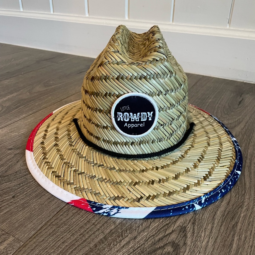 Brand New Little Rowdy Apparel Infant Straw Hat similar to Binky Bro